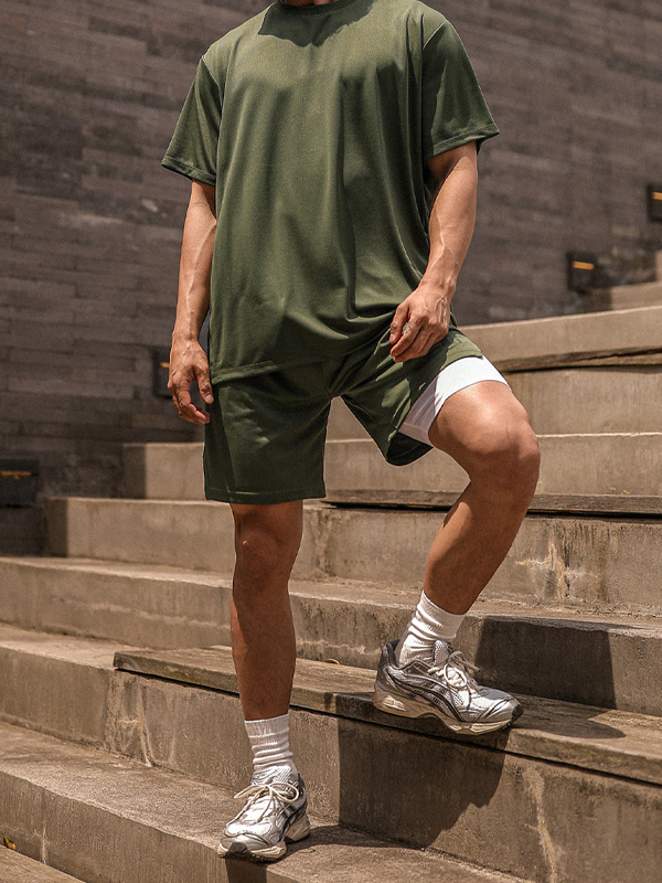 (M-6XL)<BR>해링턴 メッシュ バンディング半ズボン<br><font color=