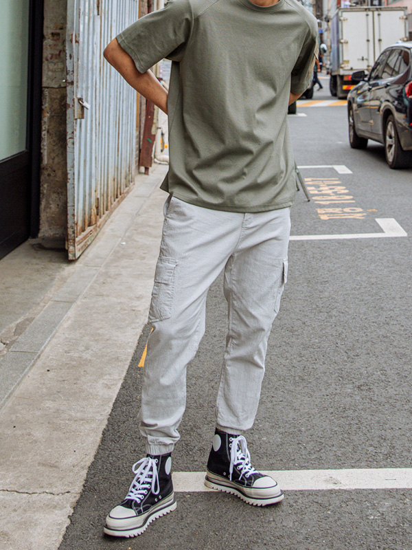 (S-6XL)<BR>비델라 カーグ 뒷밴딩조거팬츠