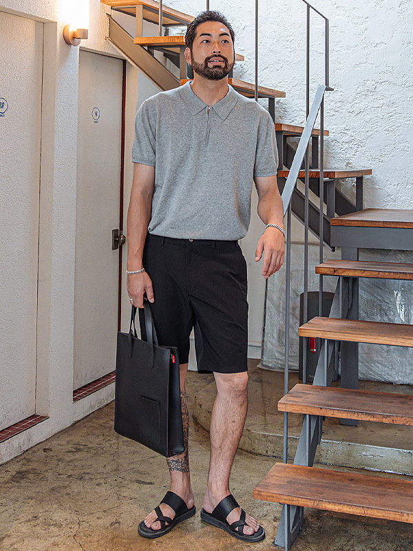 (M-5XL)<BR>라바트 サイドバンド ハーフパン