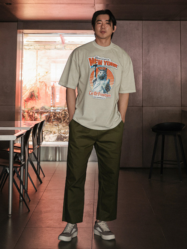 (M-3XL)<BR>칼룩 テーパーフィット バンディングパンツ H4007<br><font color="#fb5ec9"><B>[1+1]</B></font>