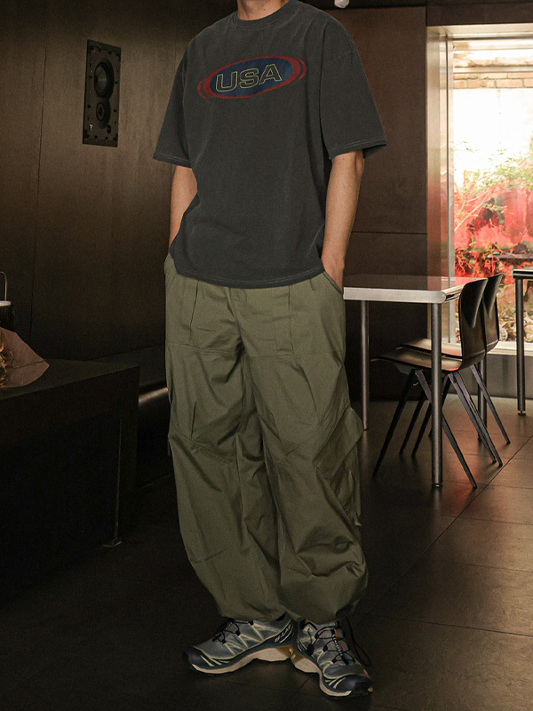 (M-3XL)<br>아테시안 カーゴバンディングパンツ 263