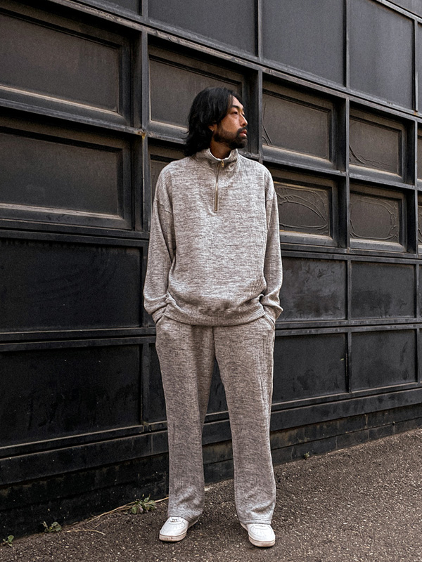 (XL-6XL)<br>언트라 リブ付きハーフジップアップ T009<BR><B><FONT COLOR=