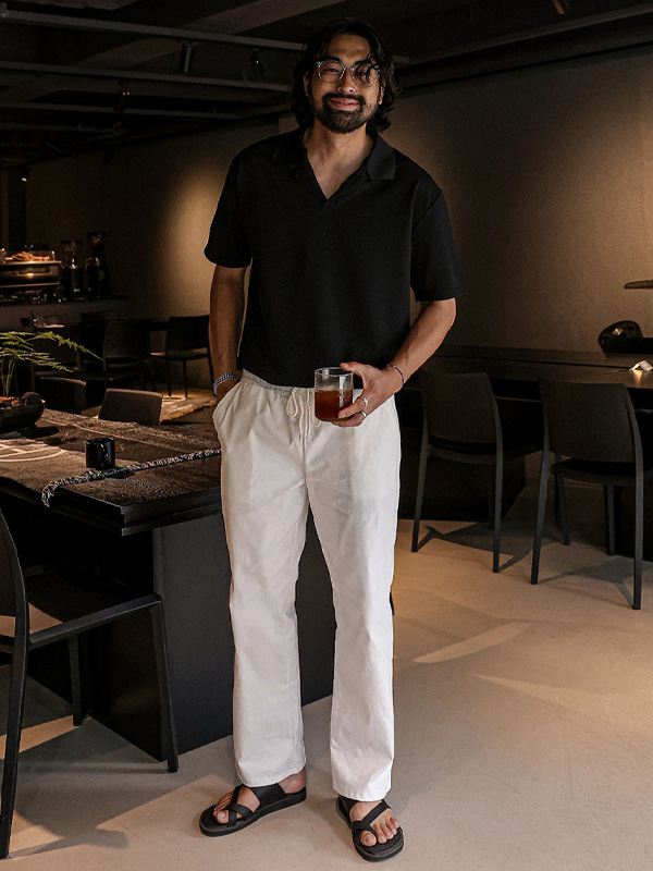 (M-4XL)<br>카트포 標準フィット バンディング綿ズボン H40094