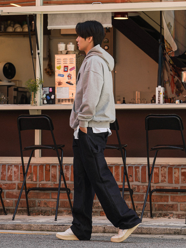 (XL-6XL)<BR>클락스턴 セミワイドフィット フェードなし デニムバンディングパンツ 1087