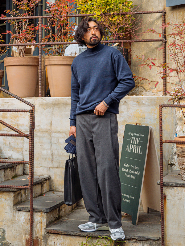 (L-5XL)<br>아르마스 반폴라 ウールニット<br><font color=