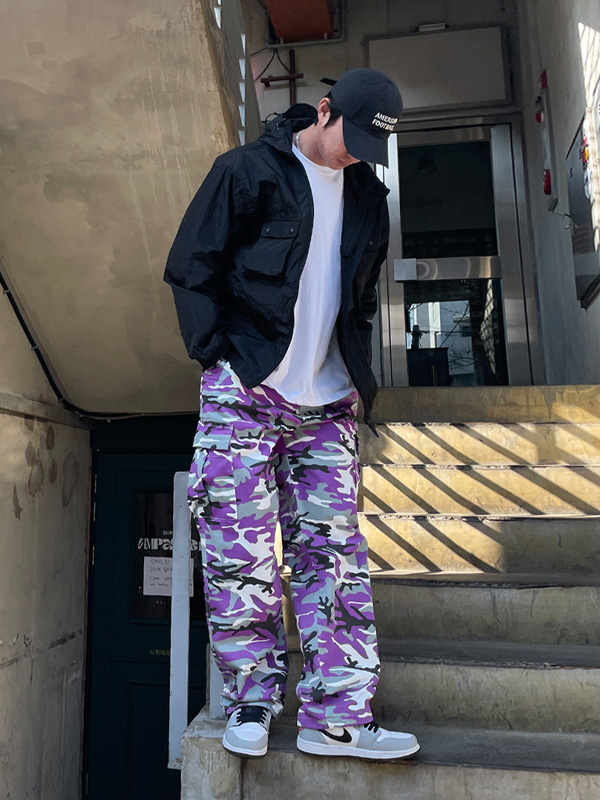 (L-5XL)<BR>킬문 밀리터리 バックバンディング カーゴパンツ