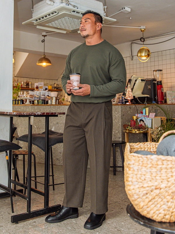 (L~5XL)<br>레모트 起毛長袖Tシャツ