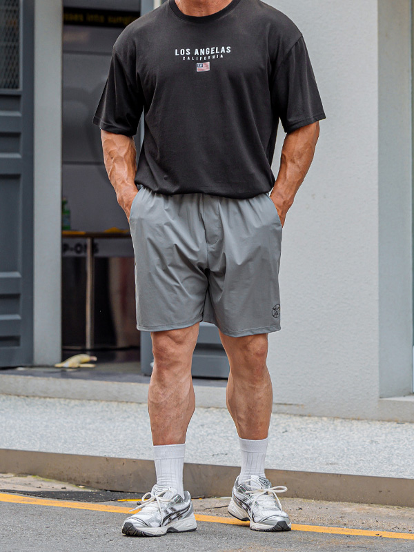 (L-6XL)<BR>보카도니 실리콘패치<br>쿨링 バンディング半ズボン<br><font color=