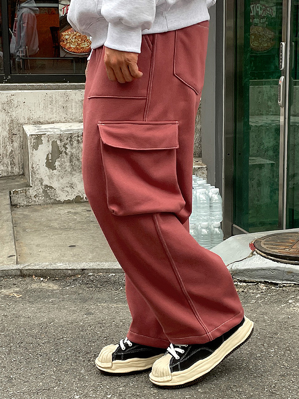 (XL-6XL)<BR>딜크 カーゴバンディング 기모팬츠