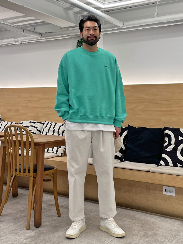 (XL-6XL)<br>하이오리 起毛マンツーマンTシャツ