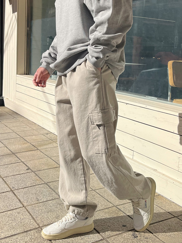 (2XL-5XL)<BR>아초스 セミワイドフィット カーゴバンディングパンツ