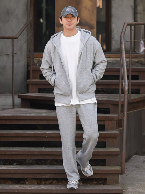 (XL-6XL)<BR>키콩 ニットフードジップアップ