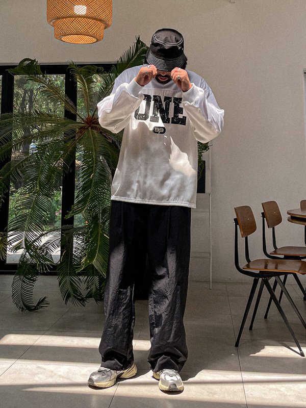 (L-5XL)<BR>더록 セミワイドフィット バンディングカーゴパンツ