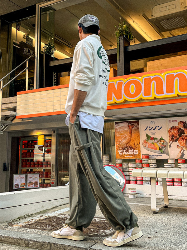 (L-5XL)<BR>우너스토 ワイドフィット 골덴밴딩팬츠