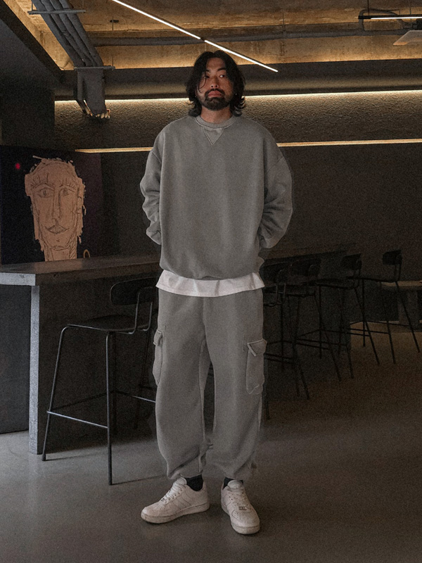 (XL-6XL)<BR>반크리 顔料 トレーニング 기모조거팬츠