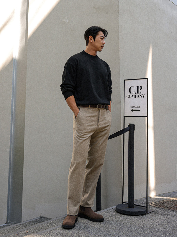 (XL-5XL)<br>드리론 半タートルネックニット