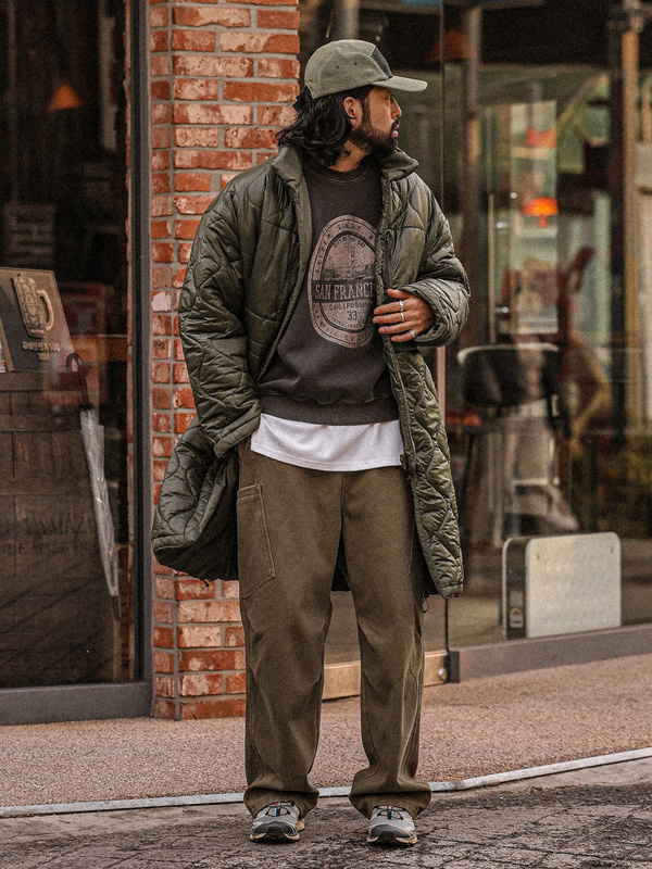 (L-6XL)<BR>타마하라 セミワイドフィット 후리스밴딩팬츠 9679