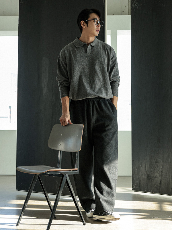 (XL-4XL)<br>트리든 オープンカラーニット