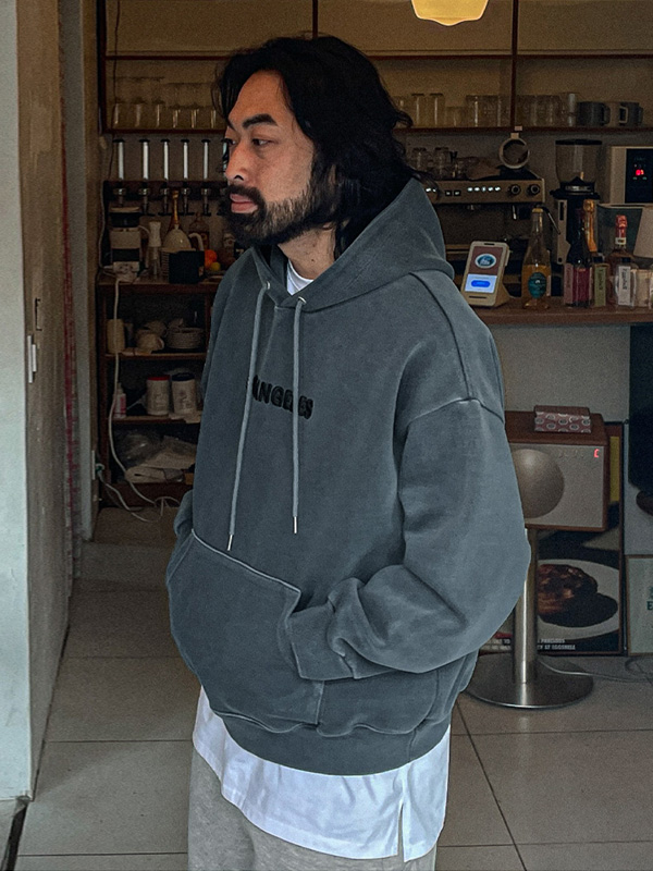 도다마피 顔料 フードティーシャツ