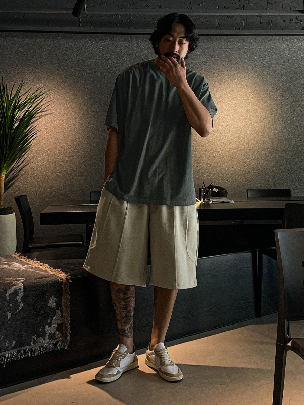 (XL-6XL)<BR>로야니 バンディング半ズボン