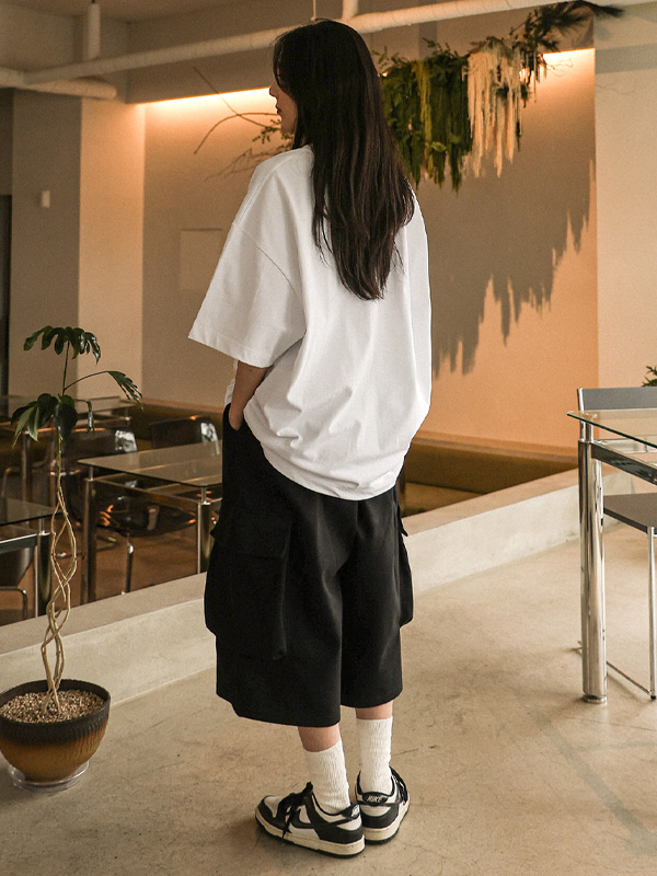 <br>(XL-6XL)<BR>초로키 9分丈カーゴバンディングパンツ