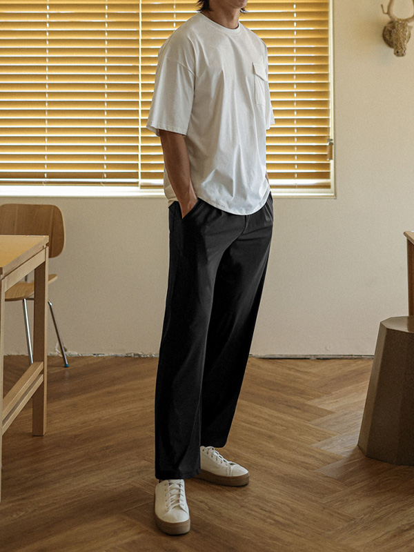 (L-6XL)<BR>티크리트 標準フィット 冷却 バンディングパンツ<br><font color=