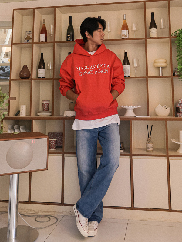 (3XL-6XL)<BR>아카저 フードティーシャツ