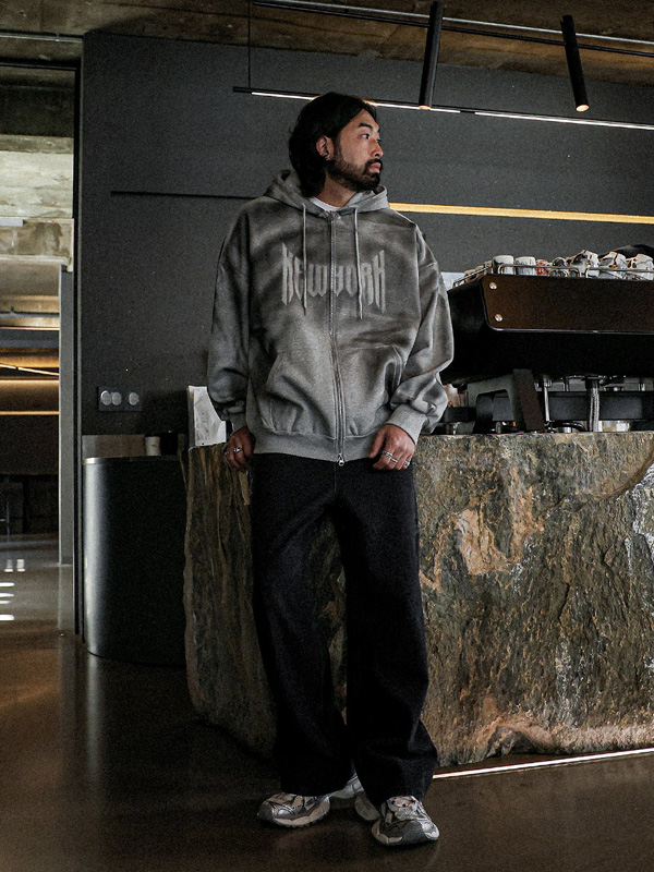 (XL-6XL)<BR>버노피드  起毛フードジップアップ