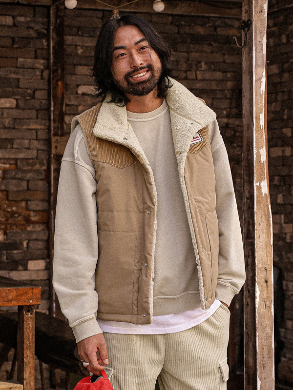 (L-5XL)<br>히치코 ウール 양면조끼