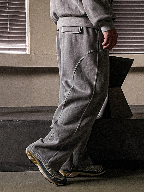 (XL-6XL)<BR>바트모 セミワイドフィット 顔料 トレーニング 기모팬츠