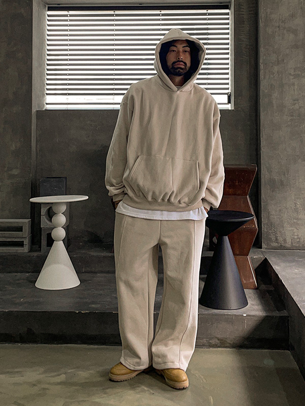 (XL-6XL)<BR>모르피버  フリースのパーカー+카찬라 セミワイドフィット  기모밴딩팬츠