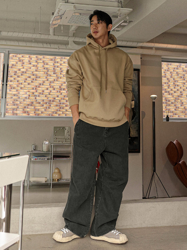 (L-5XL)<br>브랜뉴 オーバーフィット フリースのパーカー