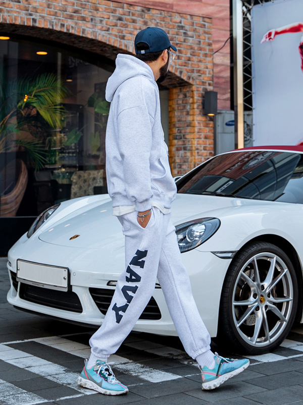 (L-5XL)<BR>휘슬러 NAVY トレーニングパンツ