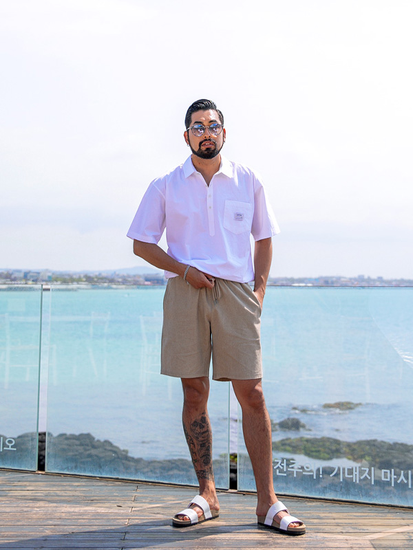 (L-6XL)<BR>케이르 バンディング半ズボン