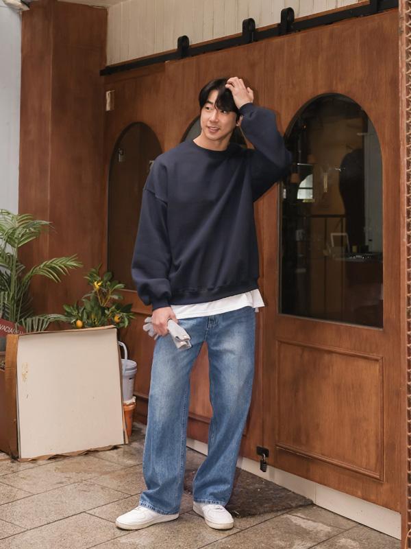 (XL-6XL)<br>리프스토 起毛マンツーマンTシャツ