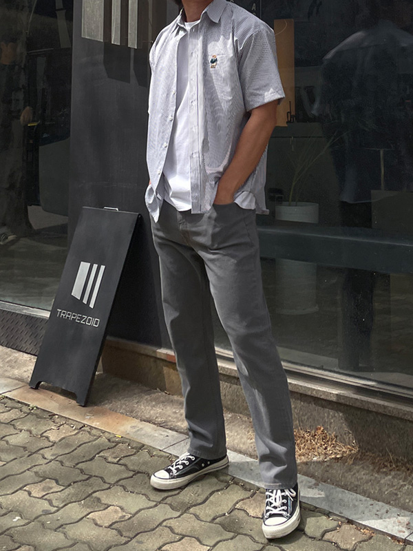 (M-6XL)<BR>디오누 隠しバンド テーパー デニムパンツ <br><font color=