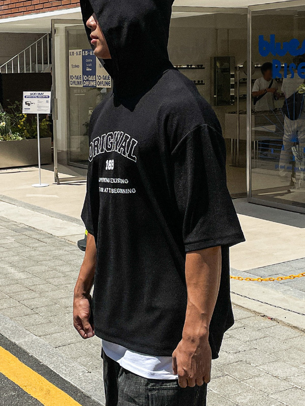 (XL-4XL)<br>엘로디 フード付き半袖シャツ