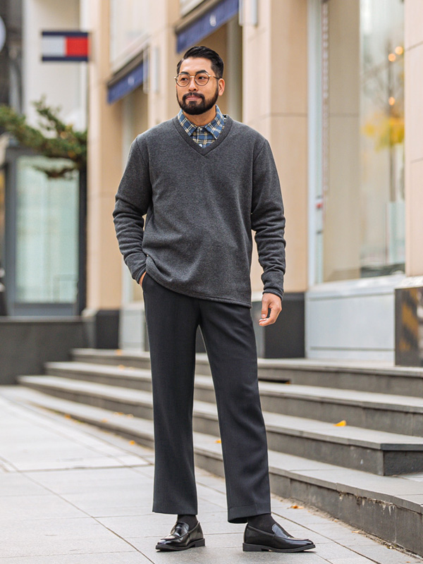 (M-5XL)<br>진심 어린 발열 V넥 긴팔티<br><font color=