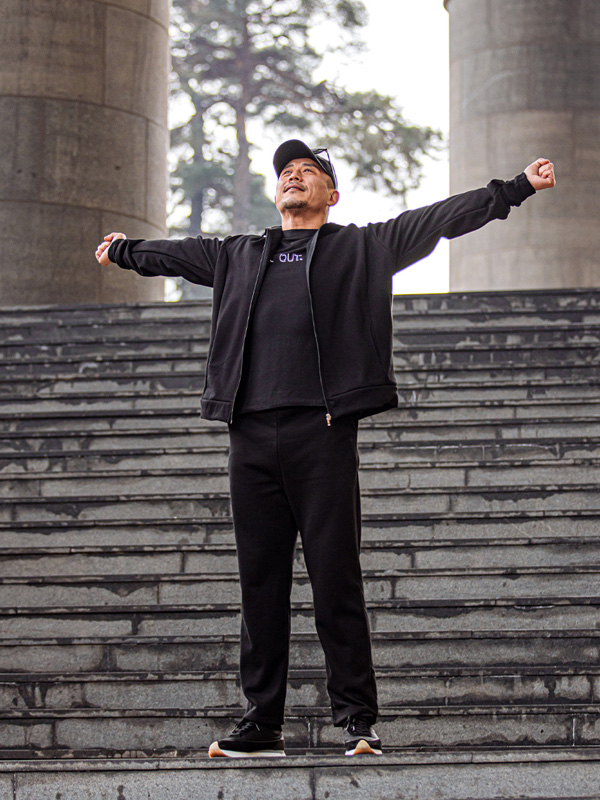 (M-5XL)<BR>체온보호  ジップアップ<BR>+핫한 トレーニングパンツ<br><font color="#224f20"><B>*長さを選択 상(基本的な,ロング+8cm),하(基本的な,ロング+10cm)</B></font>