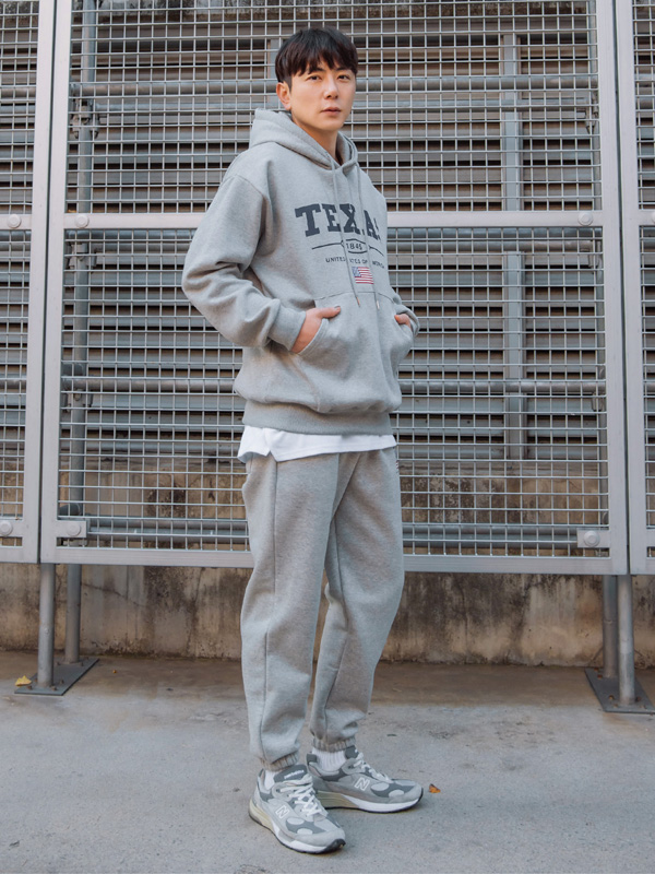 (XL~5XL)<BR>모히토 フリースのパーカー+카산 トレーニング 기모팬츠