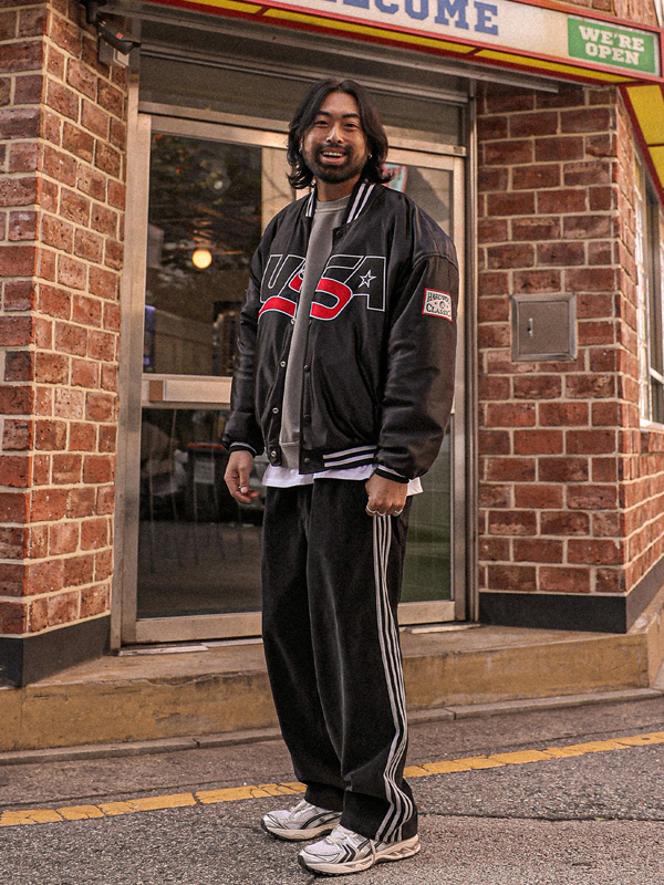 (L-4XL)<BR>고빈드 ワイドフィット 골덴밴딩팬츠