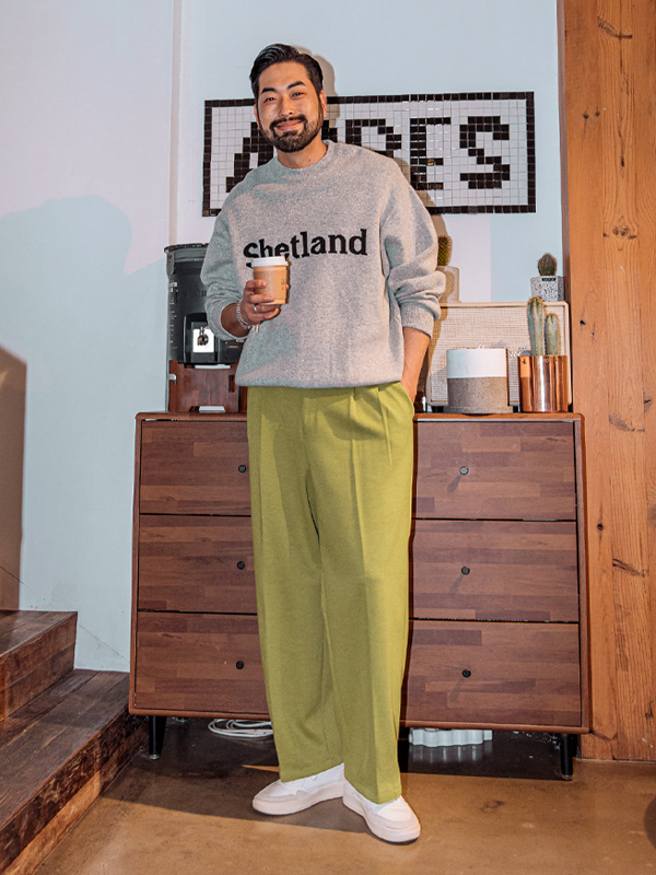 (L~5XL)<BR>콘타고라 투턱팬츠