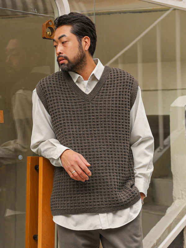 (L~5XL)<BR>벌집스 ニットベスト