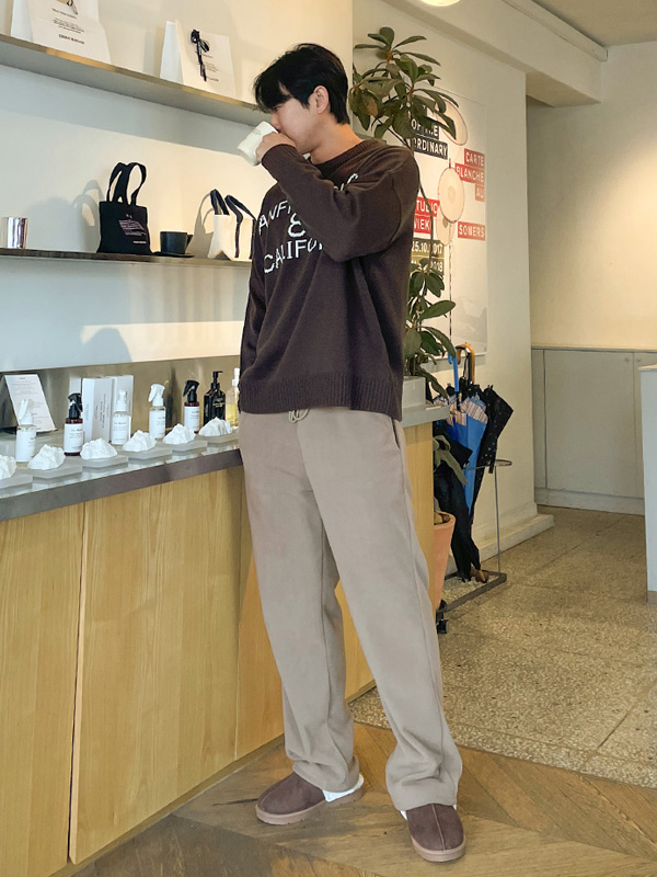 (L-5XL)<BR>아초니 セミワイドフィット  バンディングパンツ