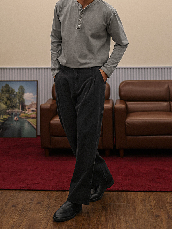 (M-4XL)<br>파스티프 セミワイドフィット バックバンディング デニムパンツ