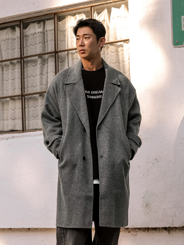 (L-3XL)<br>몬티쥬 ハンドメイド フード　 울코트 F5011