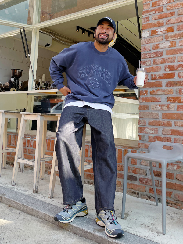 (XL-6XL)<br>캘리즈 刺繍入りのスウェットシャツ