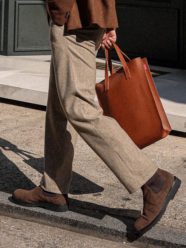 (M-5XL)<BR>비터슨 標準フィット サイドバンド 울슬랙스 156