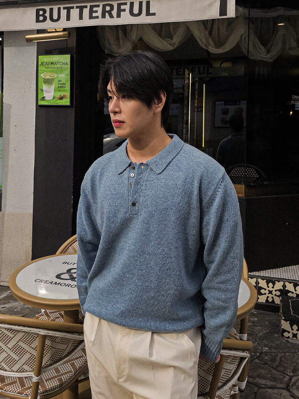 (L-2XL)<br>플라스카 カシミア 울카라니트