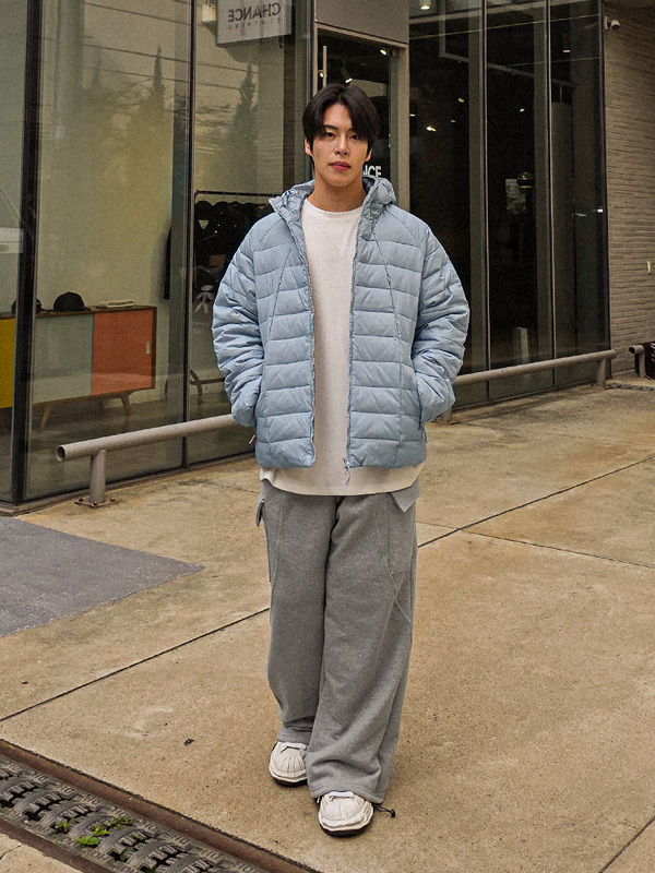 (L-4XL)<BR>포르핑 シープスキン 후드경랑패딩